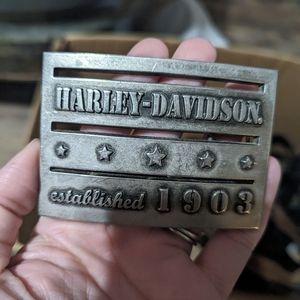 4 Vintage Harley Davidson Belt Buckles